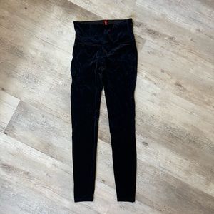 Black velvet spanx leggings medium